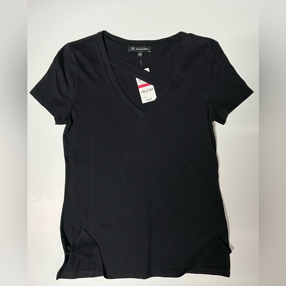 INC International Concepts Women’s Black Tee Top Size Extra Small NWT - Picture 1 of 4
